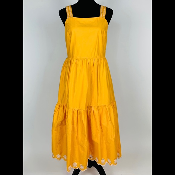 J. Crew Dresses & Skirts - J.CREW Embroidered Scalloped Tiered Dress 4